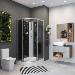 Душевая кабина Niagara NG-3512-14RBKT 120x80см серебро/тонированное